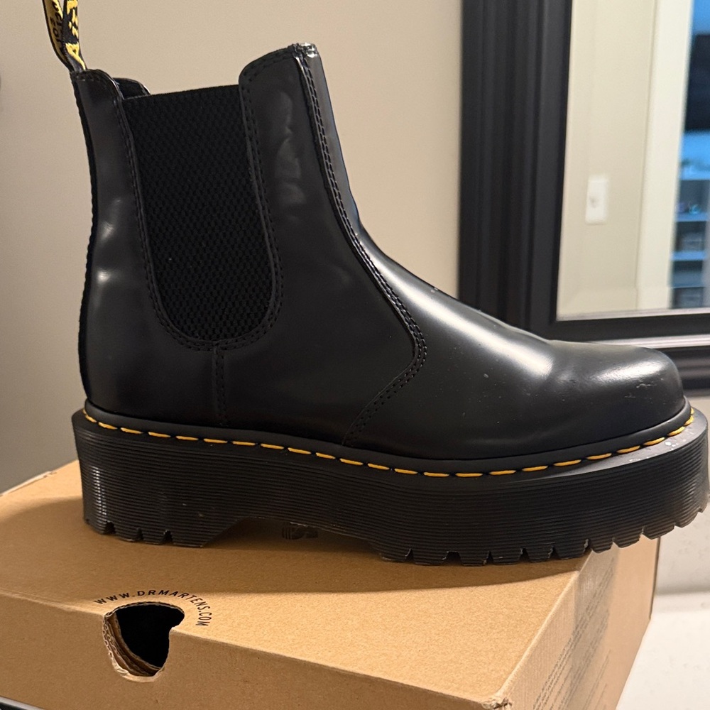 Dr. Martens Black Leather Combat Boots